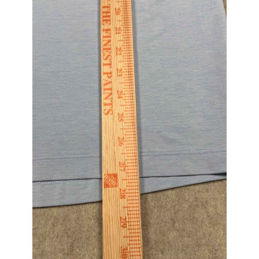Lululemon Evolution Polo Shirt Mens Medium Blue Short Sleeve - Picture 7 of 7